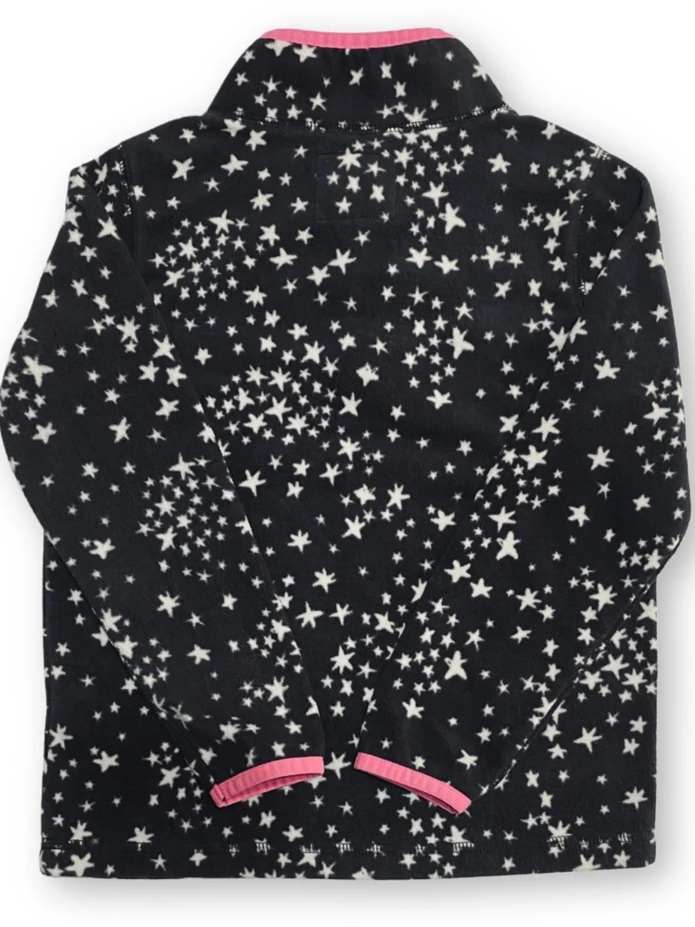 OshKosh B'gosh Girls Size 6 Gray and Pink Star Long Sleeve Quarter Zip Pullover